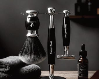 Treat yourself in style with Sword Edge Premium Double Edge Shaving set  "Galwin" (Also available with 2 in 1 OC+CC head)