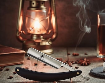 Unleash the Art of Shaving with Our Handcrafted Premium Sword Edge Straight Razor, Featuring Premium Cow Horn Handle