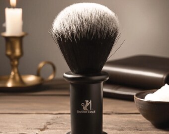 Eco-Conscious Premium Sword Edge Shaving Brush Made Easy: Vegan Brush for a Guilt-Free Groom