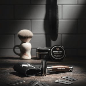 Unlock barber-grade precision with Sword Edge DE safety razor "Holm"- 5 vibrant colours - (Also available with 2 in 1 OC+CC head)