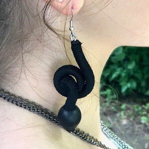 Black Squiggle Earrings from Inspired Planet