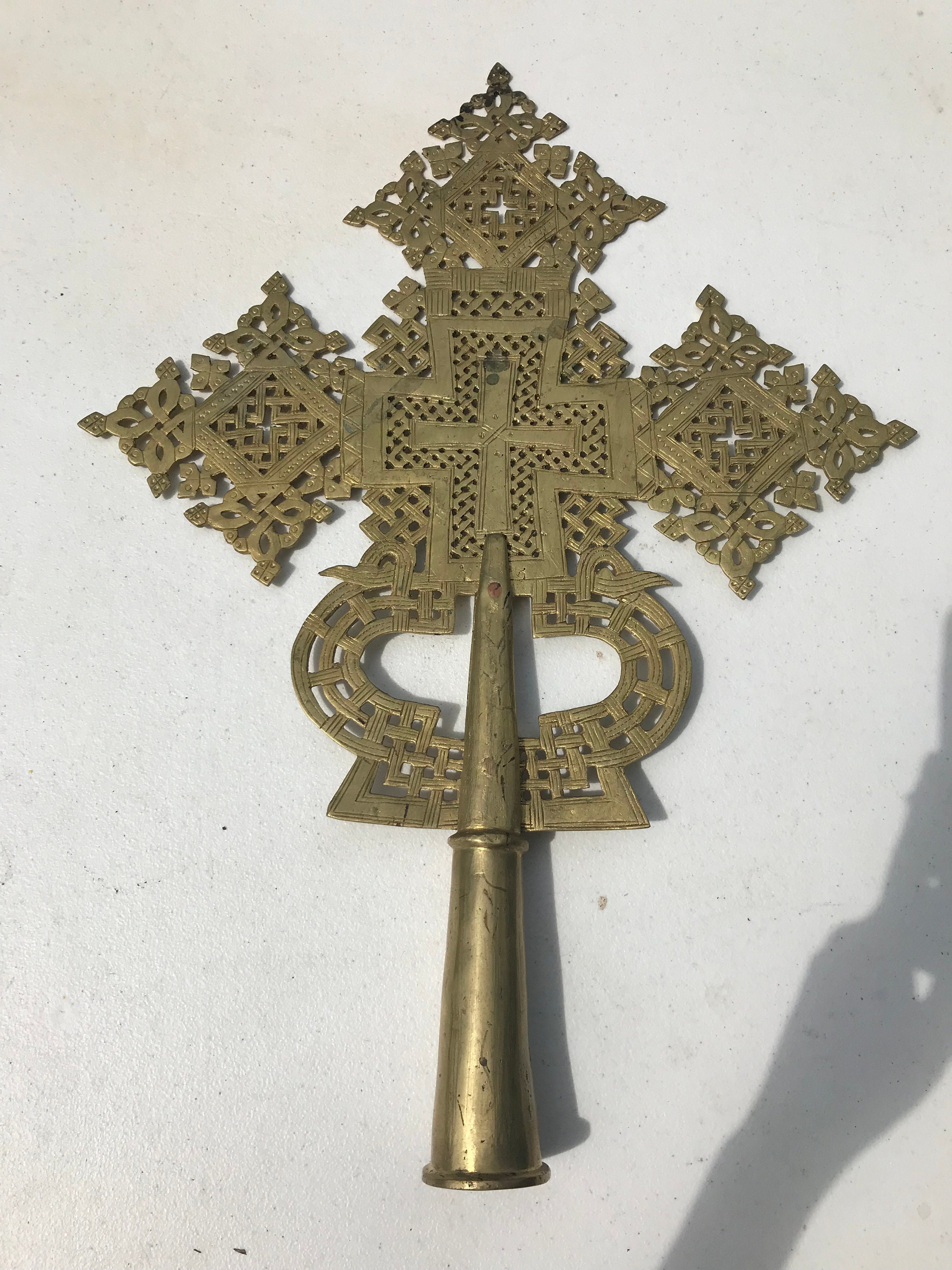 WOODEN ETHIOPIAN CROSS Collectible DoubleFolding Ethiopian Wooden