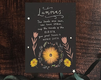 Lammas Blessings Printable Journal Art Altar Card