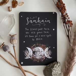 Samhain Blessings Halloween Art Print Altar Card image 2