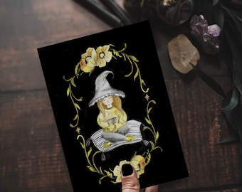 SALE Cosy Witch A5 Illustrated Art Print