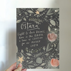 Ostara Frühlings-Tagundnachtgleiche druckbare Journal Art Altar Karte