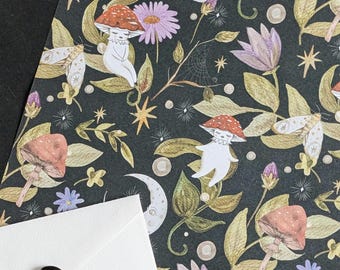 Midnight Garden Pattern Gift Wrap Sheets