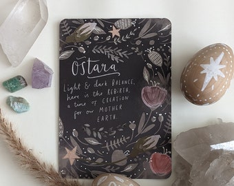 Ostara Spring Equinox Art Print Altar Card