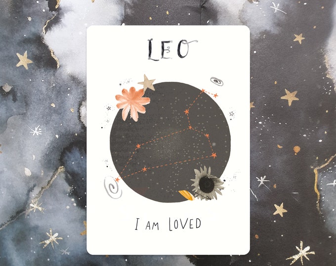 Leo Zodiac Affirmation Mini Print