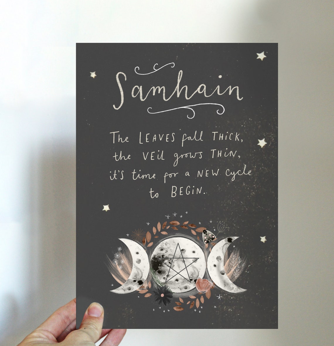 Samhain Blessings Halloween Printable Journal Art Altar Card - Etsy