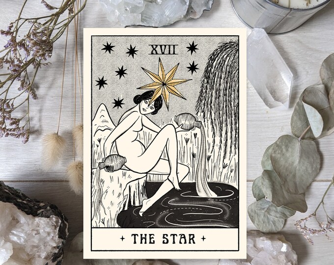 The Star Tarot Design A5 Print