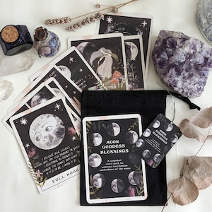 Baralho de cartas de bênçãos da Deusa da Lua