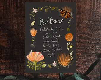 Beltane Blessings Printable Journal Art Altar Card