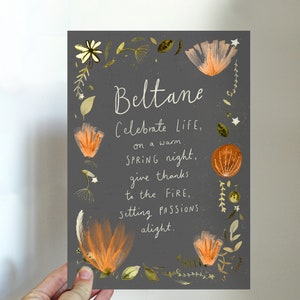 Beltane Blessings Printable Journal Art Altar Karte