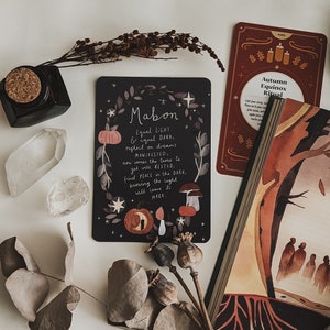 Cartão Altar Mabon Autumn Equinox Blessing Art Print