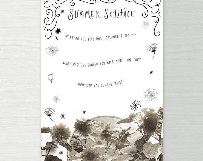 Summer Solstice Journalling Printable