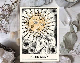 The Sun Tarot Design A5 Print