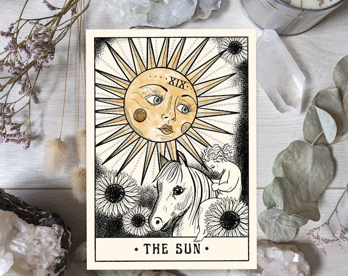 The Sun Tarot Design A5 Print