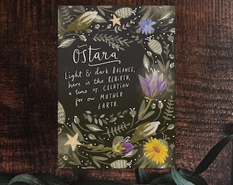 Ostara Spring Equinox Printable Journal Art Altar Card