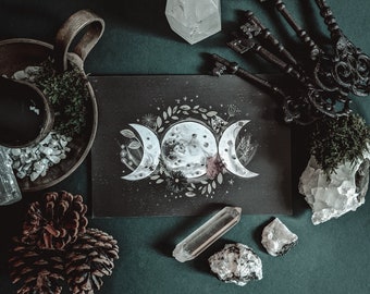 Triple Moon Goddess Print