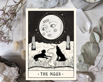 The Moon Tarot Design A5 Print