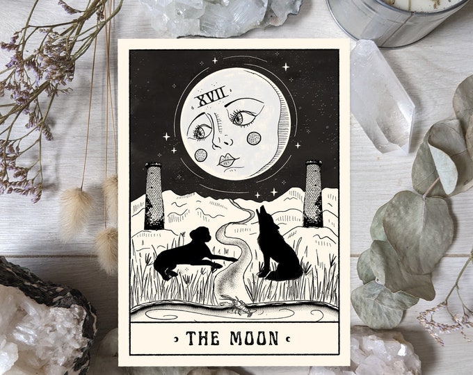 The Moon Tarot Design A5 Print