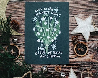 PRINTABLE Snowdrop Art Print A5