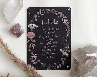 Imbolc Blessings Print Altar Card
