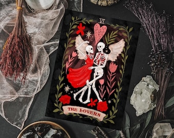 The Lovers Tarot Design A5 Print