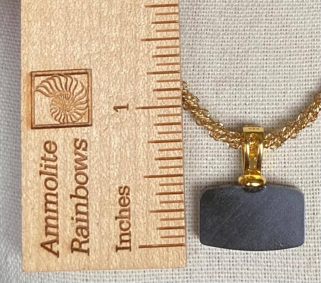 アンモライト ペンダント - 非常に明るいマルチカラーの宝石 - CZ