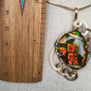 Ammolite Pendant Stained Glass Pattern image 3