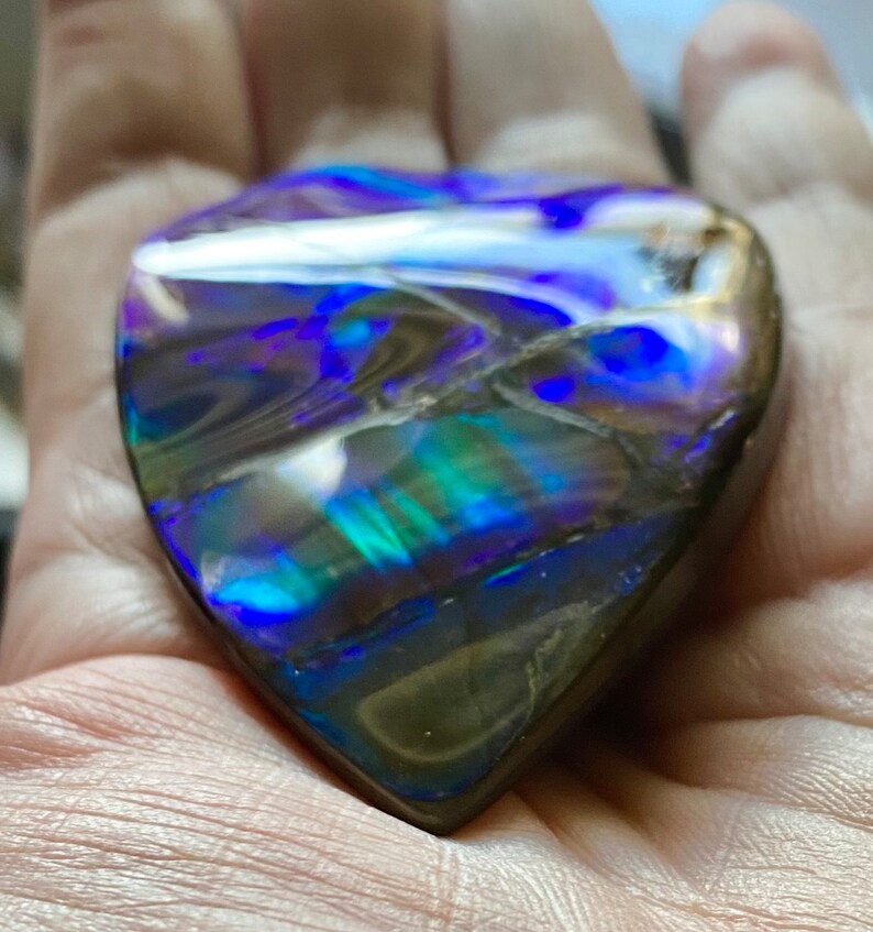 Ammolite Hand Specimen - Gem Quality! Glorious Green and Blue! Hand ...