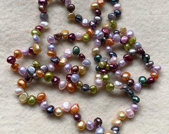 Genuine Pearl Necklace - LAST ONE! "Island Hopping Necklace" by Vantel Pearls - Approx 36" Length - Please Read Description
