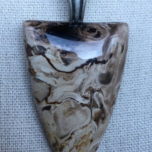 Indonesian Petrified Palm Wood Pendant - Designer Shape!