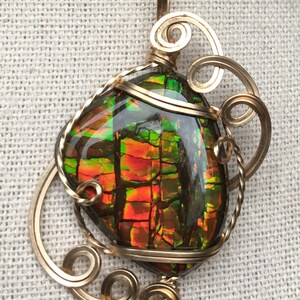 Ammolite Pendant Stained Glass Pattern image 2