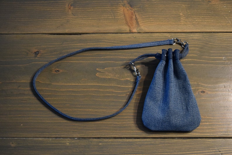 Belt Loop Denim Purse Drawstring Closure Belt Etsy