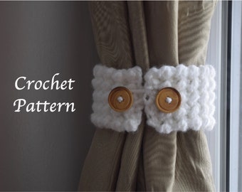 Crochet Curtain Tie Backs Pattern (PDF Digital Pattern)