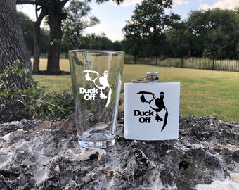 Sportsman Super Combo: Set includes both the &#39;Duck Off&#39; Glass and Flask. (Best Value)