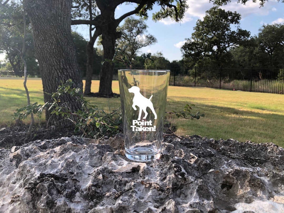 Glass Pointers Custom 16 Oz. German Short-haired Pointer Glass With White, Vinyl ...