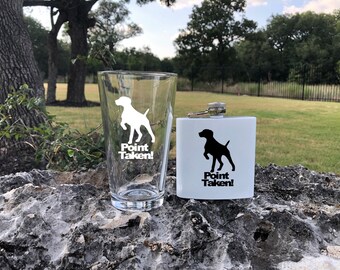 Sportsman Super Combo: Set includes both the &#39;Point Taken&#39; Glass and Flask. (Best Value)