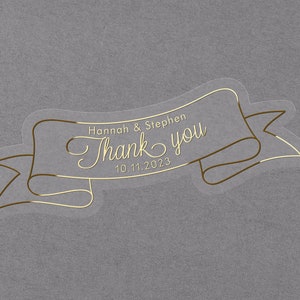 Wedding Thank You Foil Stickers for Envelopes, Custom Foil Wedding  Stickers, Thank You Card Stickers, Wedding Favour Stickers, 51mm ST041 