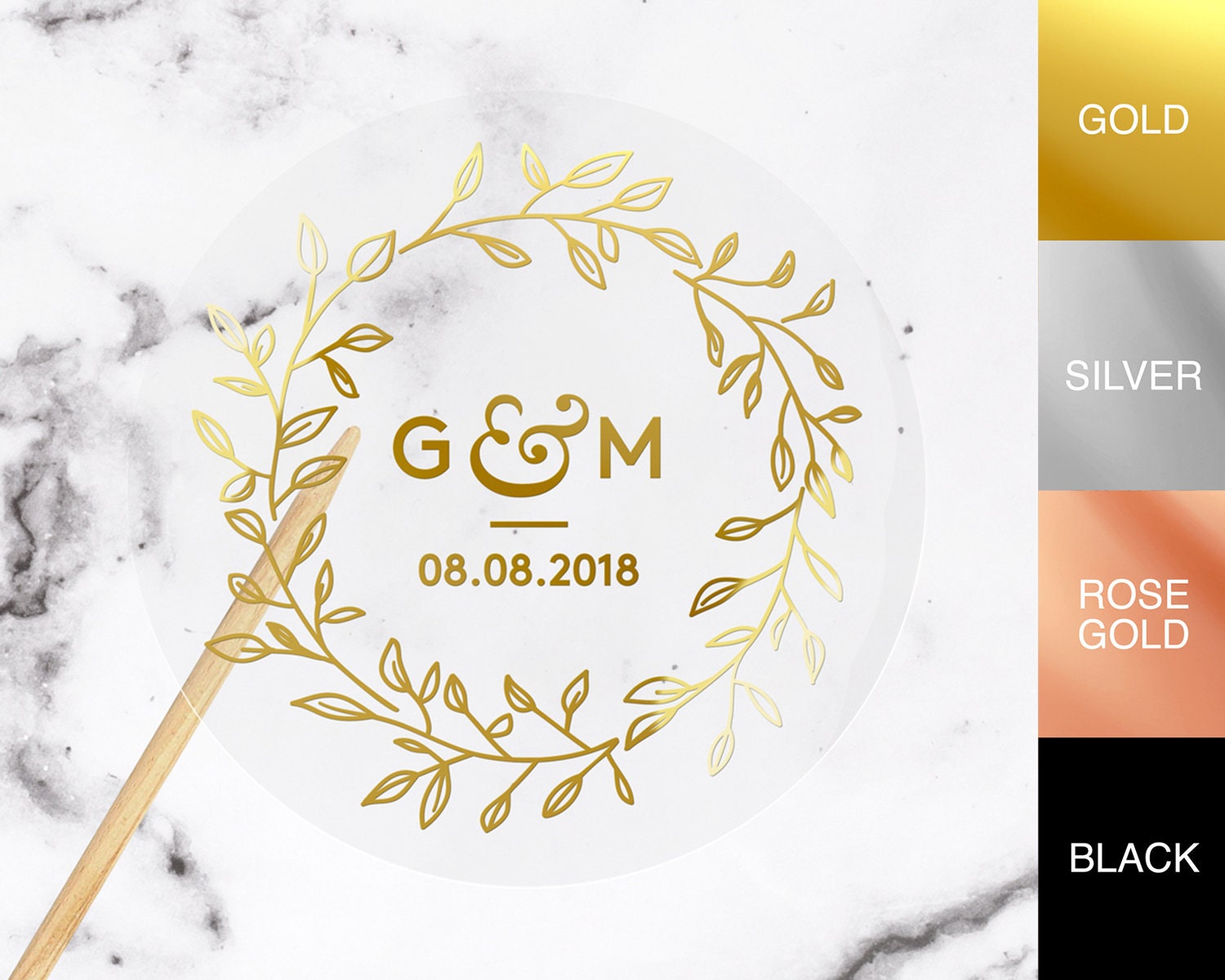 120 Autocollants "Sa" Et "Son" Pour Mariage - 5 Cm, Papier Blanc - Pour Enveloppes, Sacs-cadeaux, Sachets Bonbons - 11