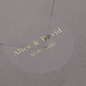 Adesivi per matrimonio in lamina, etichette personalizzate con nome e data, eleganti sigilli per buste in lamina, adesivi personalizzati in oro, argento e rosa per bomboniere.