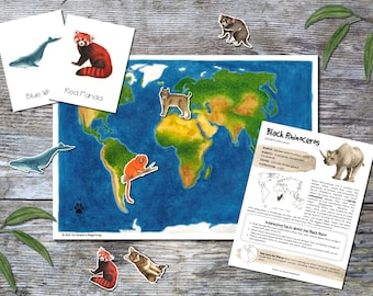 Endangered Species Around the World (Vol. 1: Mammals) | Homeschool Printable
