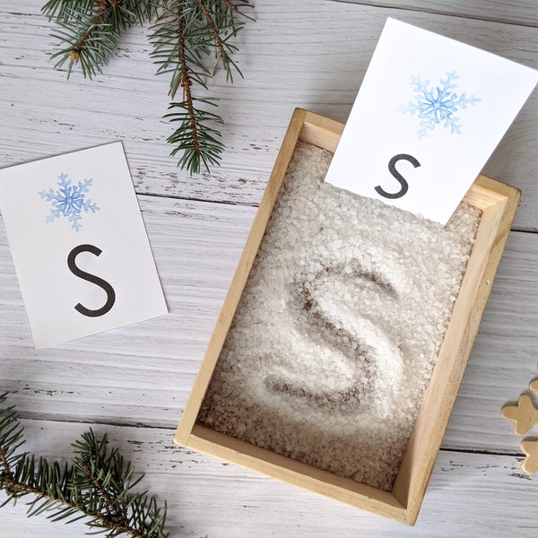 Winter Letter Tracing Cards | Letters B, C, D, I, S & T | Homeschool Printable | Early Writing