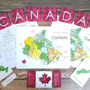 Oh Canada: An Introduction to the Great White North Homeschool Printable Geography 3-Part Cards image 2