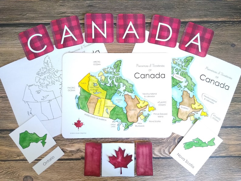 Oh Canada: An Introduction to the Great White North Homeschool Printable Geography 3-Part Cards image 2