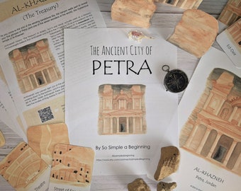 La antigua ciudad de Petra / Historia antigua / Material imprimible para educación en casa