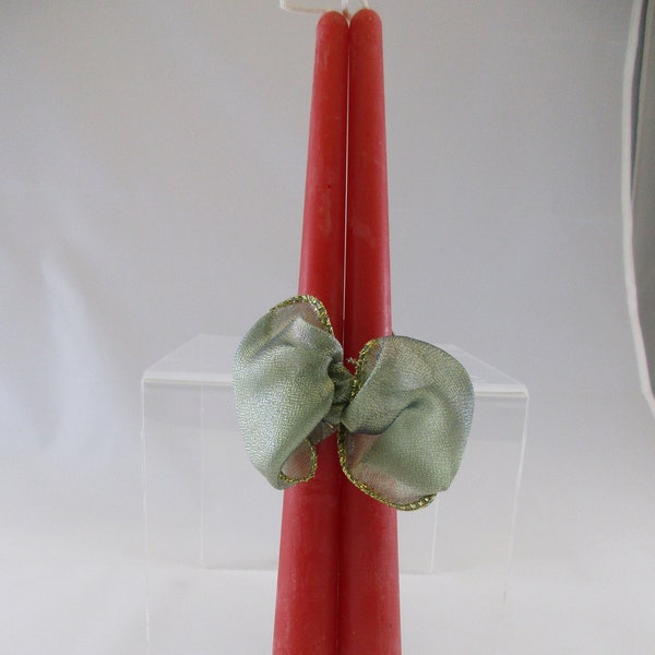 Christmas tapers 100% pure beeswax taper red candles 10" long includes 2 candles wax is from my bee hives in  long lasting clean dripless