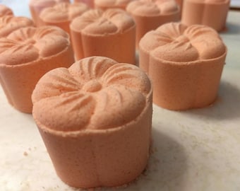 Citrus Burst! Bath Bomb Orange scent handmade mini spa party favors weddings aromatherapy gift ideas stocking stuffer fizzy relaxation vegan